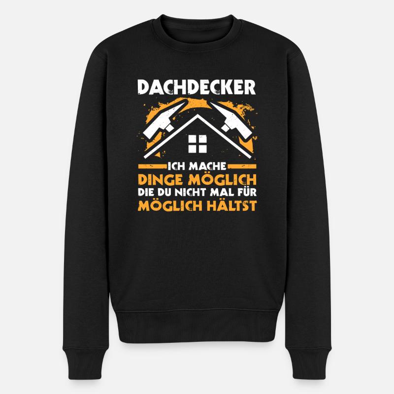 Master Roofer Roofer - Men's Premium Organic Jumper - black