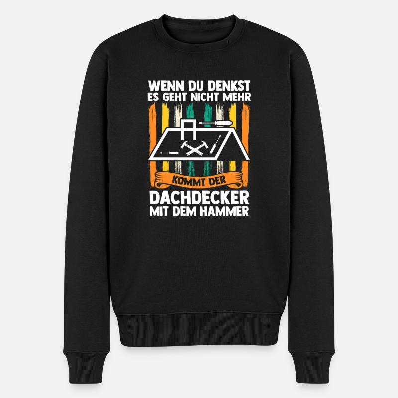Dachdeckermeister Dachdecker - Männer Premium Bio Pullover - Schwarz