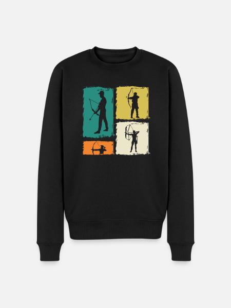 Bogenschießen - Männer Premium Bio Pullover - Schwarz
