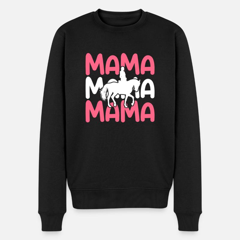 Monter à cheval maman maman - Pull Premium bio Homme - noir