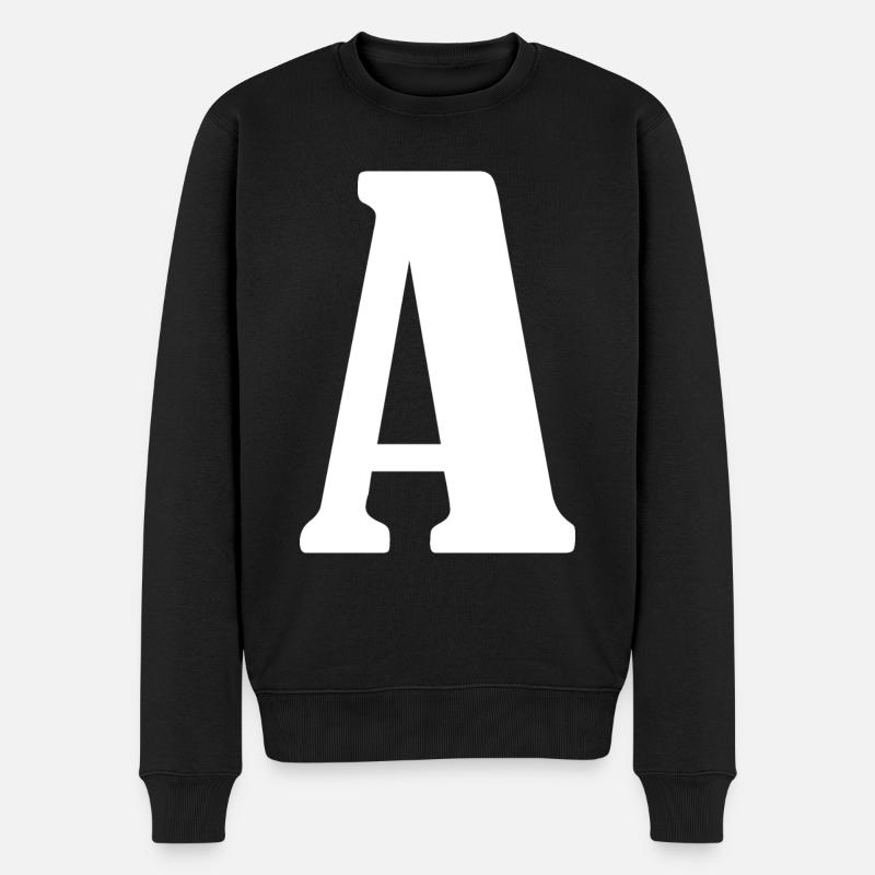 A - Männer Premium Bio Pullover - Schwarz