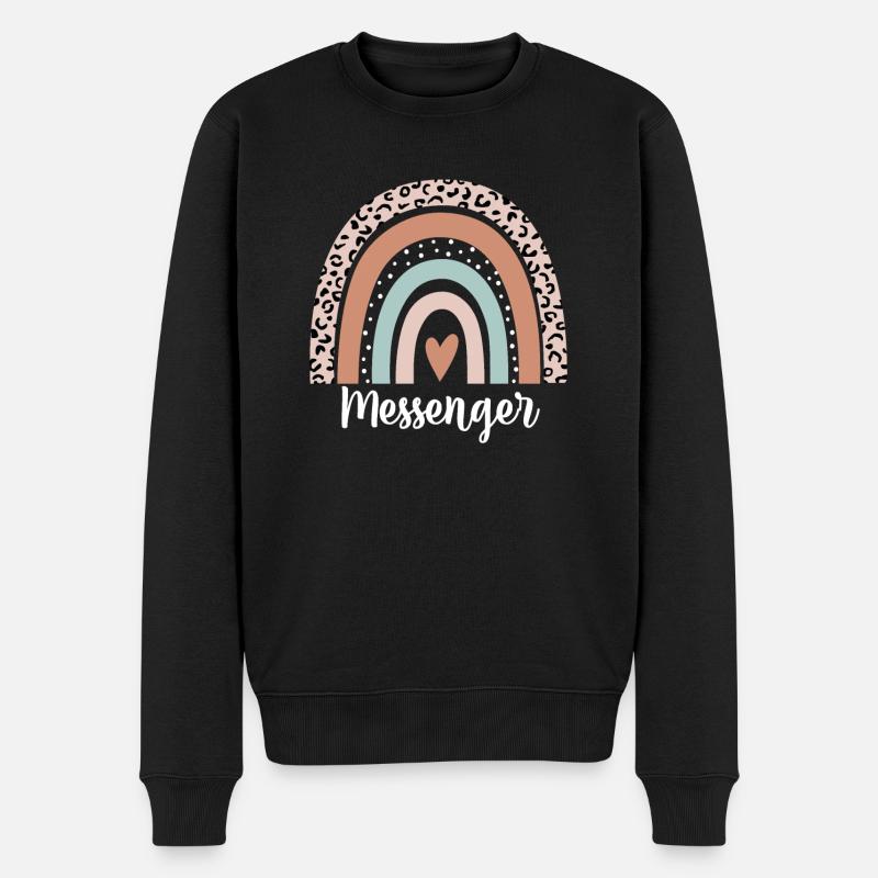 Bote Regenbogen Leopard Lustiger Bote - Männer Premium Bio Pullover - Schwarz