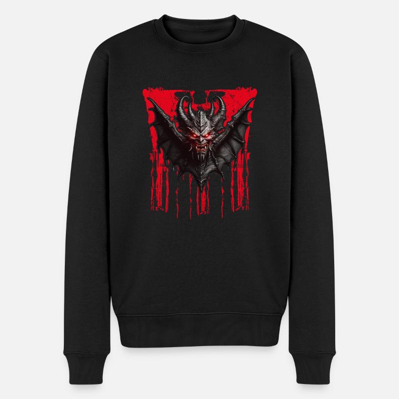 Diable chauve-souris diable - Pull Premium bio Homme - noir