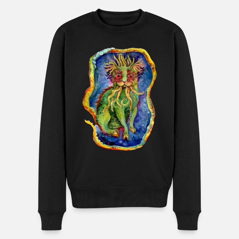 Cathulhu - Männer Premium Bio Pullover - Schwarz