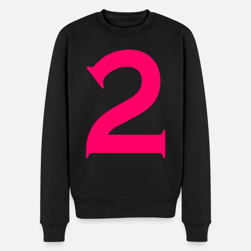 2 - Männer Premium Bio Pullover - Schwarz