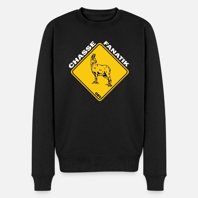 OBV - Chasse Fanatik Isard - Pull Premium bio Homme - noir