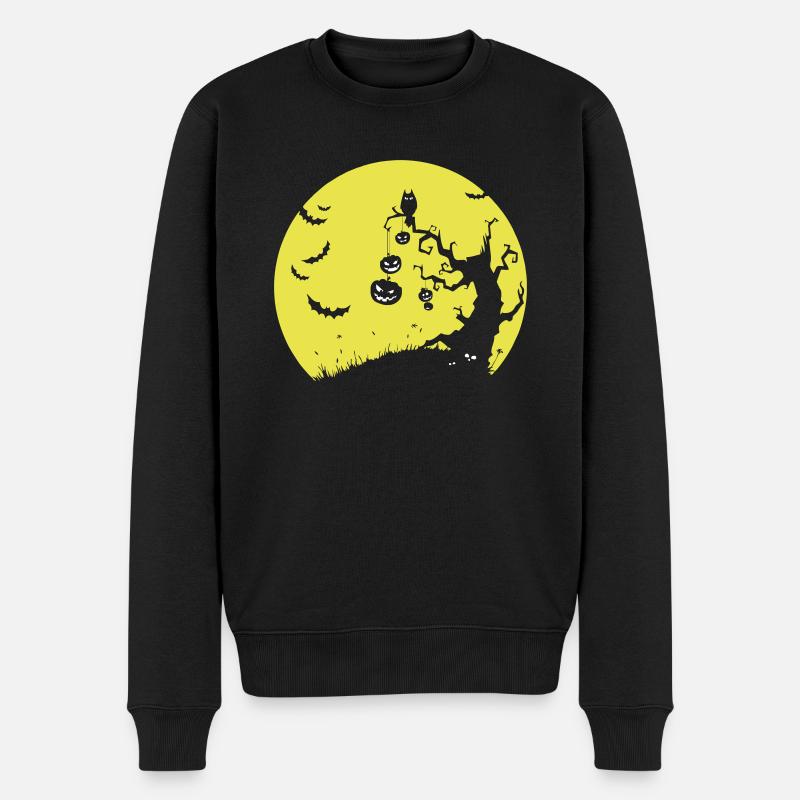 Halloween - Männer Premium Bio Pullover - Schwarz