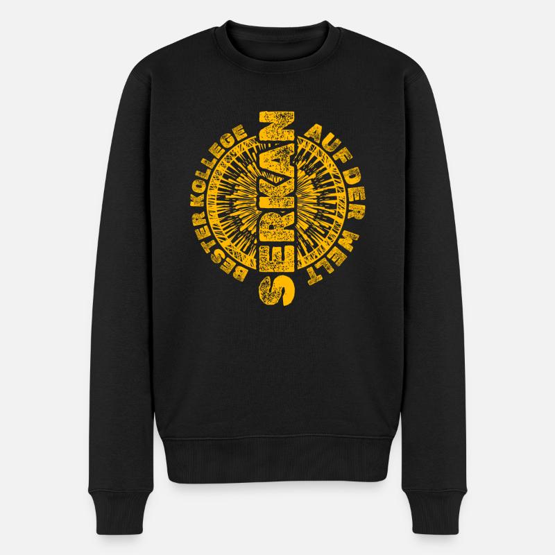Arbeit Serkan - Männer Premium Bio Pullover - Schwarz