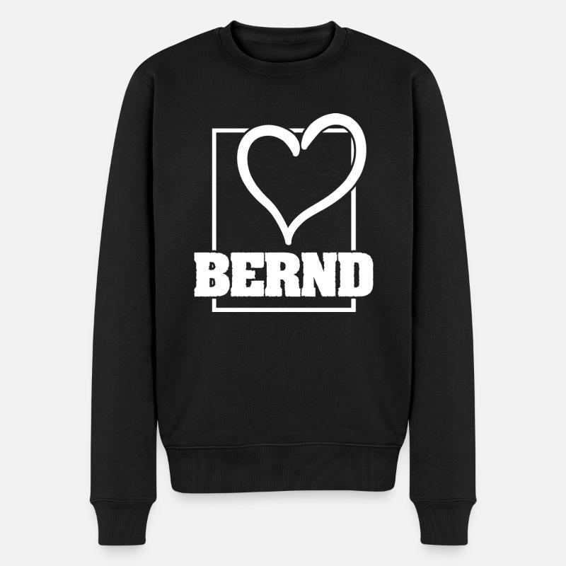 Geschenk für Bernd - Männer Premium Bio Pullover - Schwarz