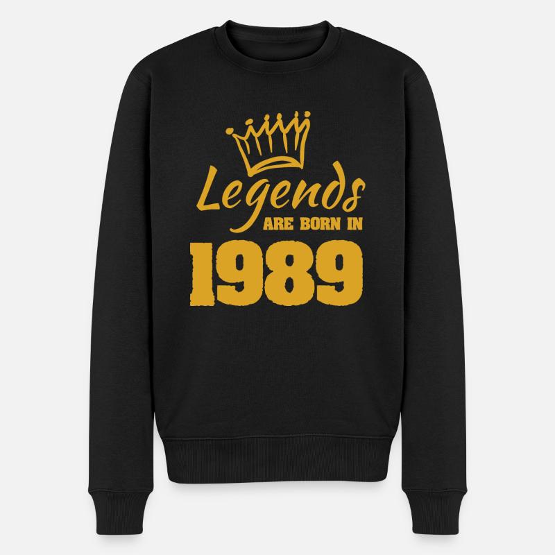 Jahr 1989 - Männer Premium Bio Pullover - Schwarz