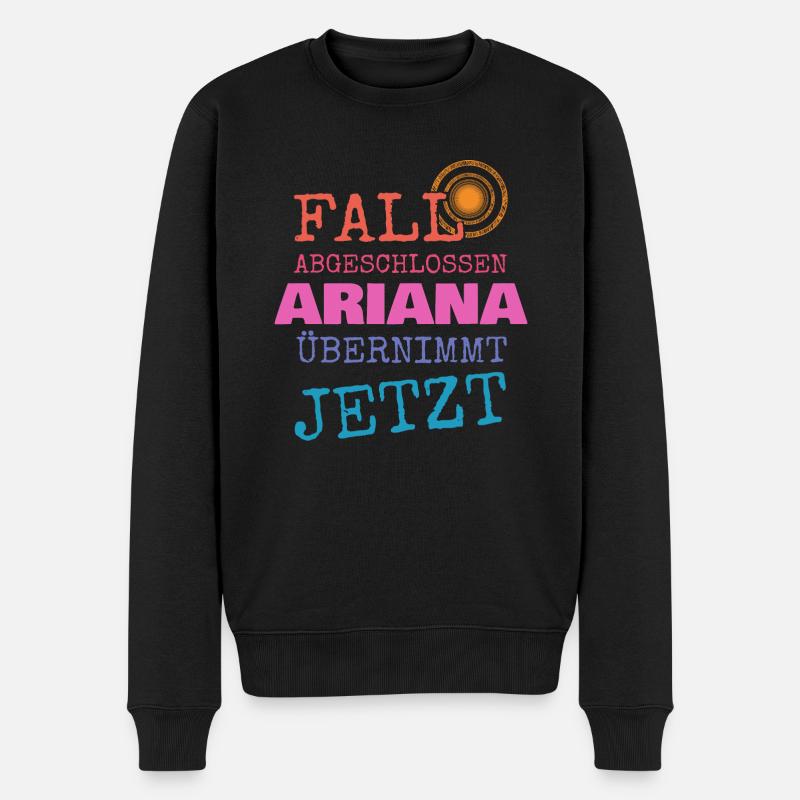 Vorname Ariana - Männer Premium Bio Pullover - Schwarz