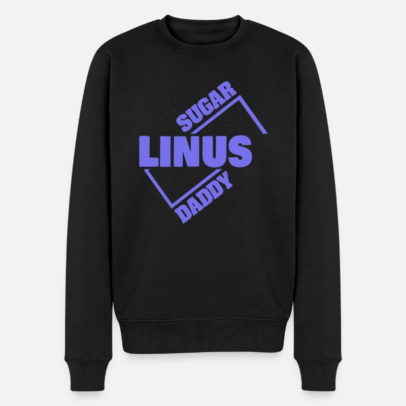 Linus en Sugar Dad - Pull Premium bio Homme - noir