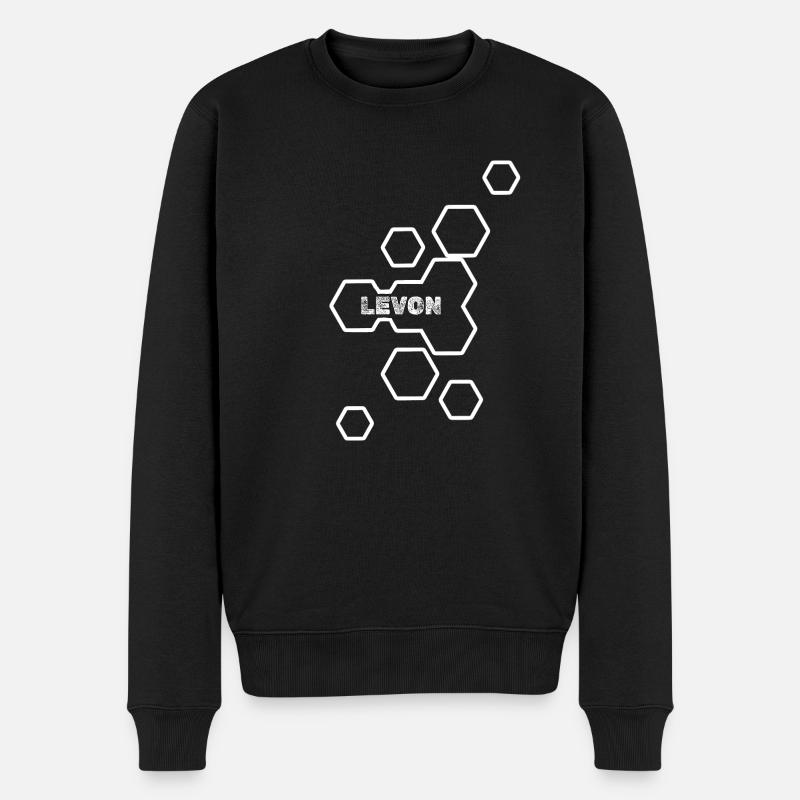 Name Levon - Männer Premium Bio Pullover - Schwarz