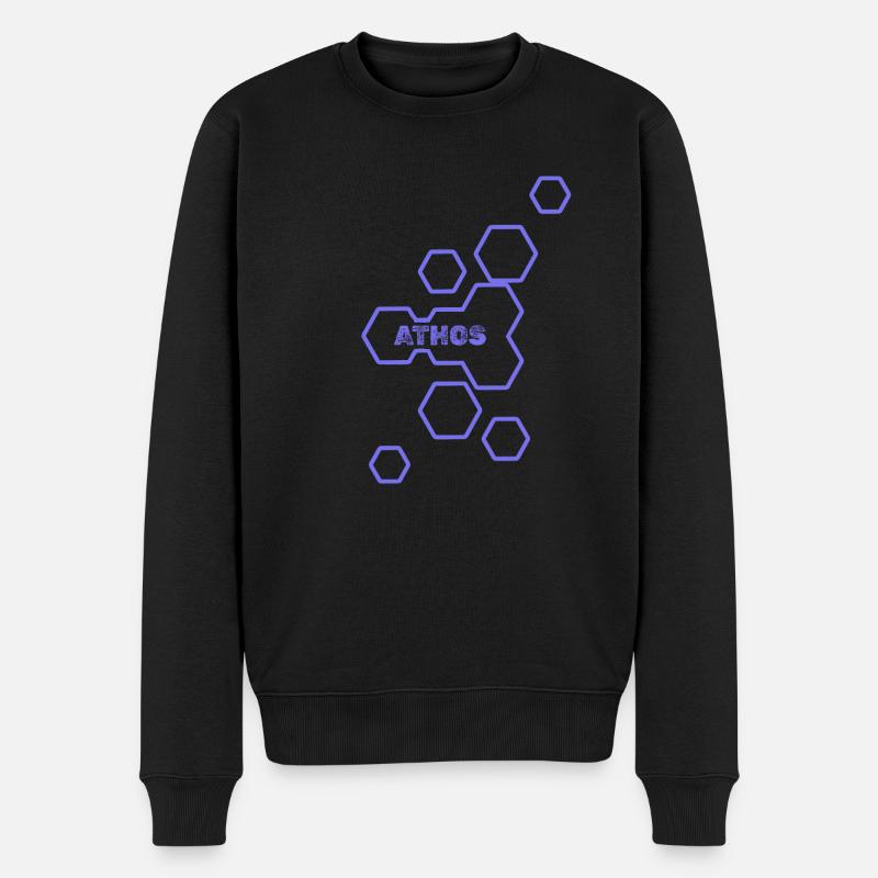 Nom : Athos - Pull Premium bio Homme - noir