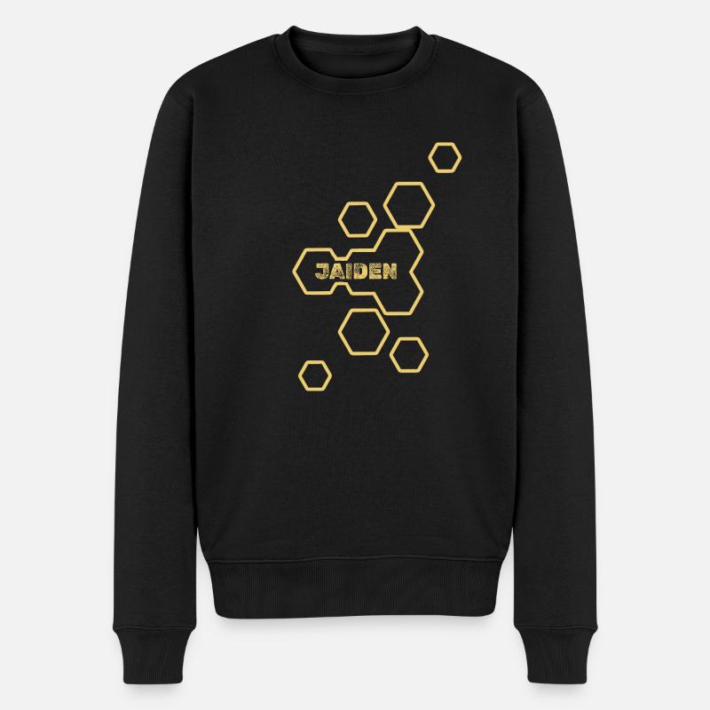 Jaiden - Männer Premium Bio Pullover - Schwarz