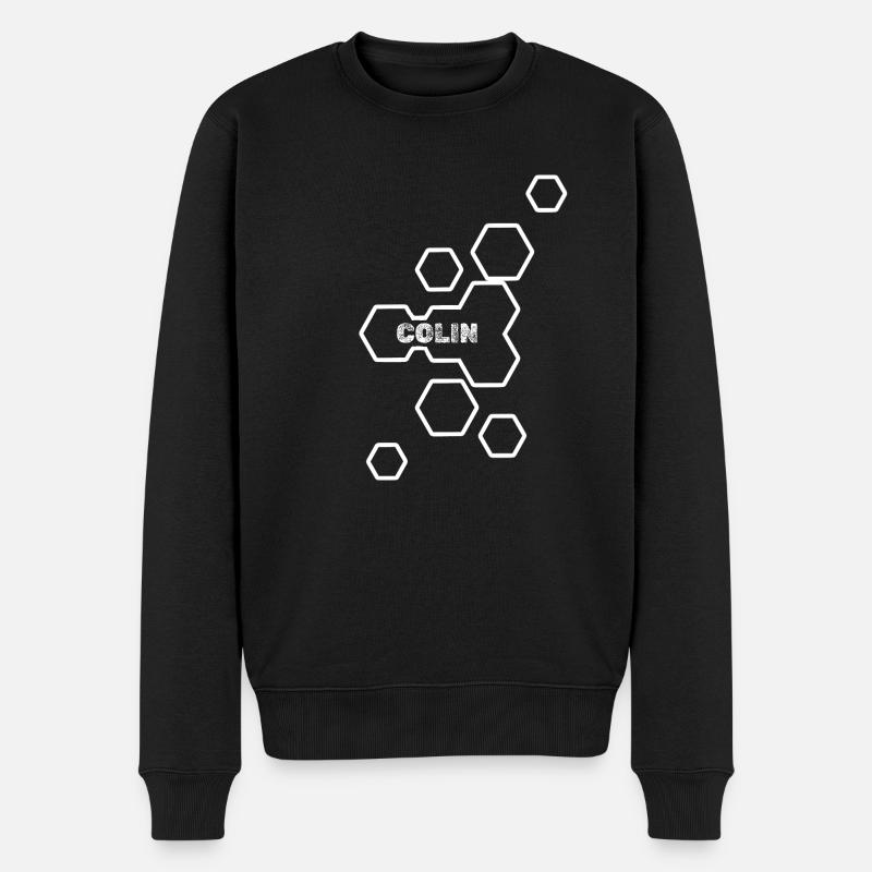 Nom : Colin - Pull Premium bio Homme - noir