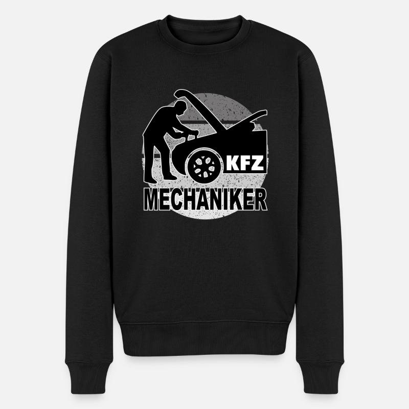 KFZ Mechaniker Automechaniker - Männer Premium Bio Pullover - Schwarz