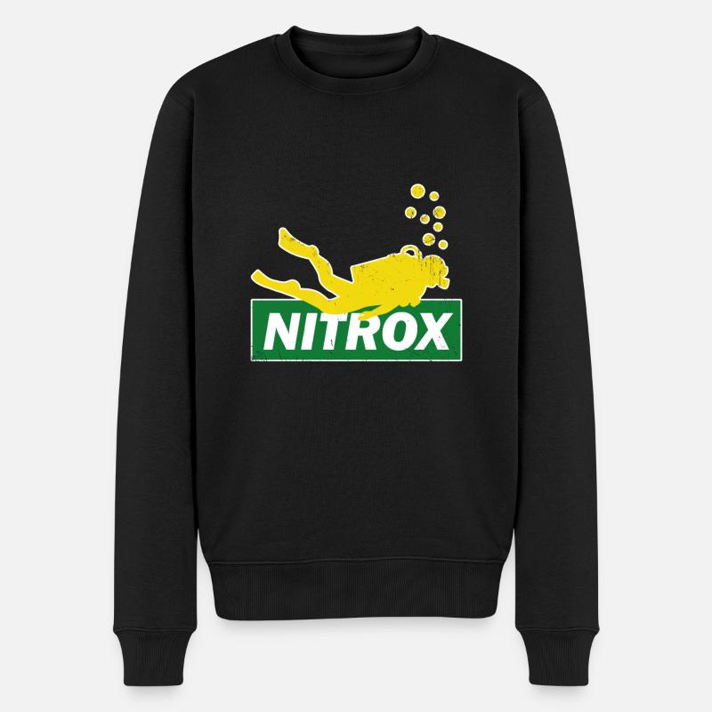 Nitroxtauchen Taucher Buddy Sport Geschenk - Männer Premium Bio Pullover - Schwarz