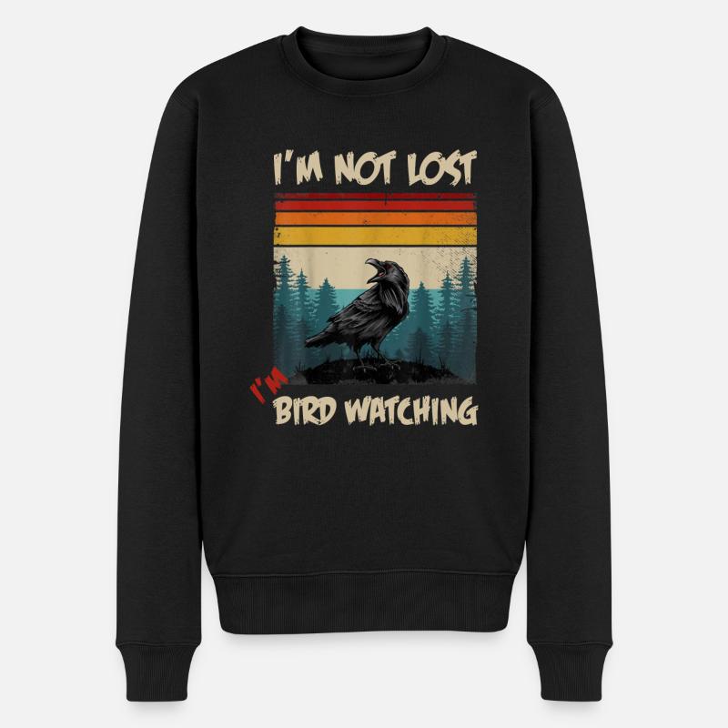 Ornithologie Vogelforschung I'm Not Lost I'm - Männer Premium Bio Pullover - Schwarz