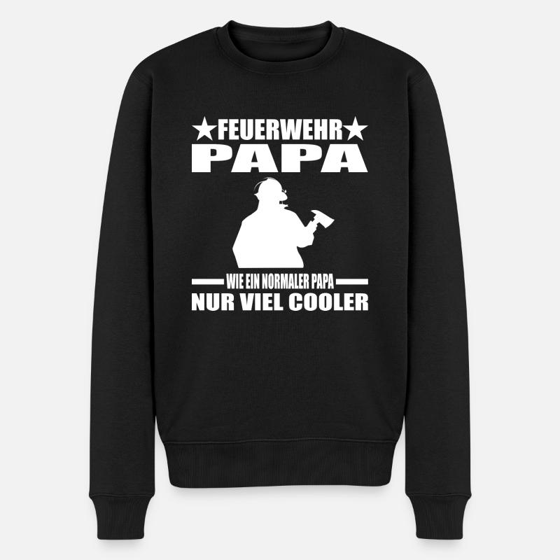 Feuerwehr - Männer Premium Bio Pullover - Schwarz