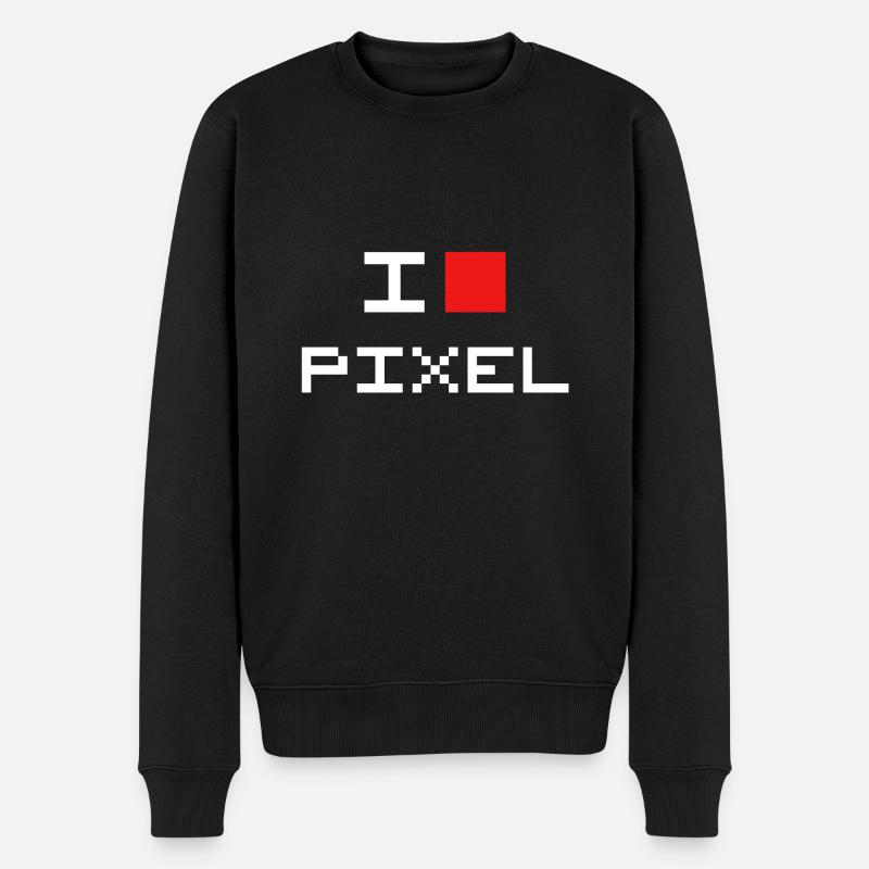 I LOVE PIXEL - Pull Premium bio Homme - noir