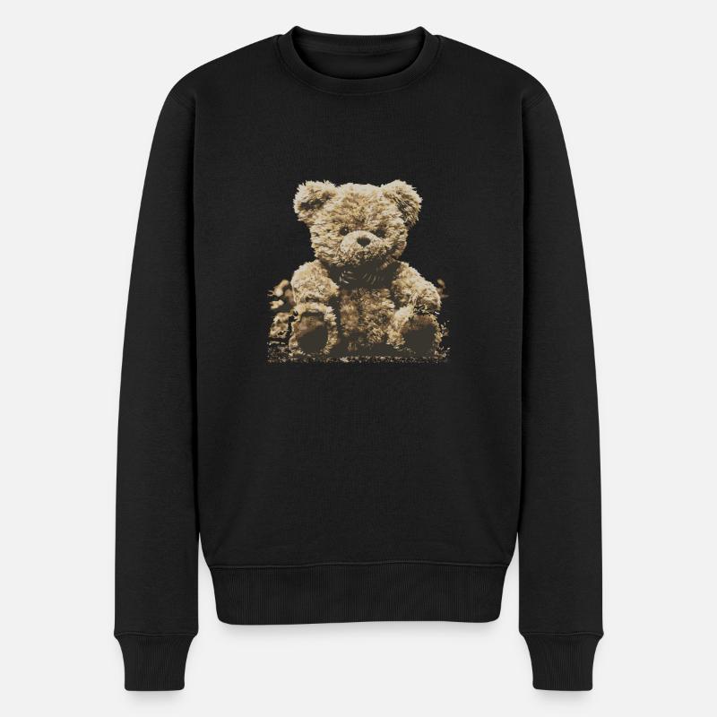 Dessin créatif d'ours câlin - Pull Premium bio Homme - noir