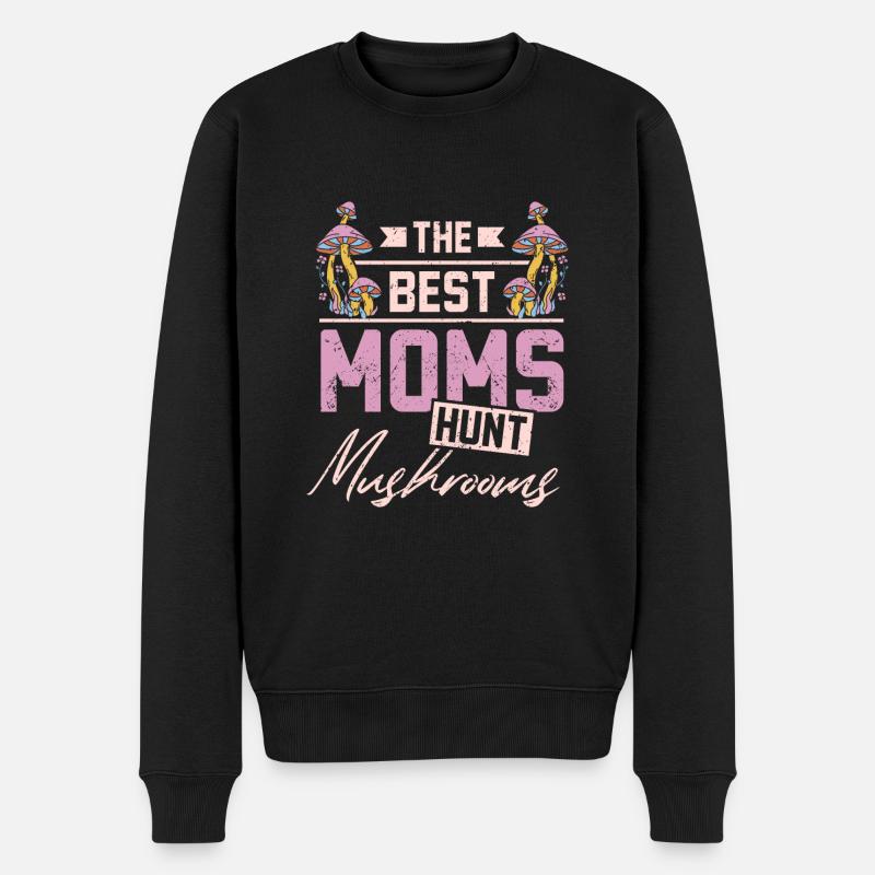 Mothers day Mushroom hunting Mom - Männer Premium Bio Pullover - Schwarz