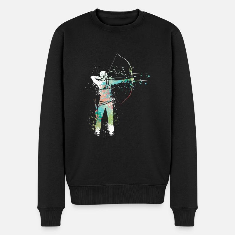Splash Tir à l’arc - Pull Premium bio Homme - noir