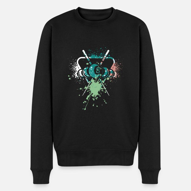 Cool splash pool billiards - Männer Premium Bio Pullover - Schwarz
