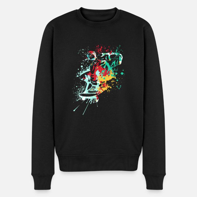 Splash skater Skateboard - Pull Premium bio Homme - noir