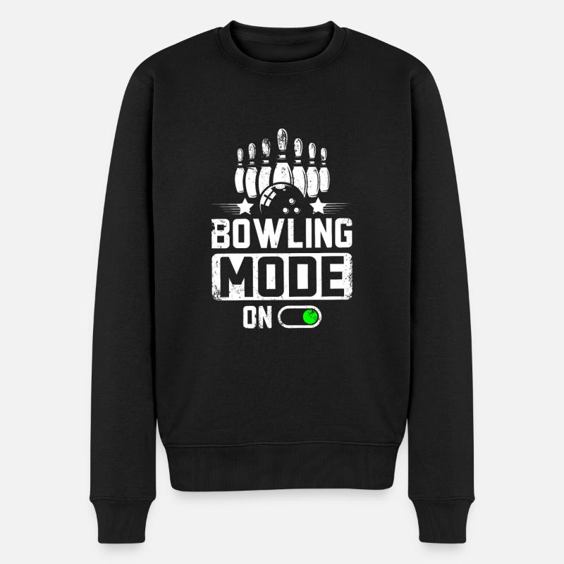Bowling mode on - Men's Premium Organic Jumper - black