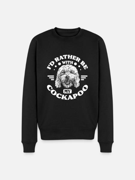 Rather be with my cockapoo - Men's Premium Organic Jumper - black