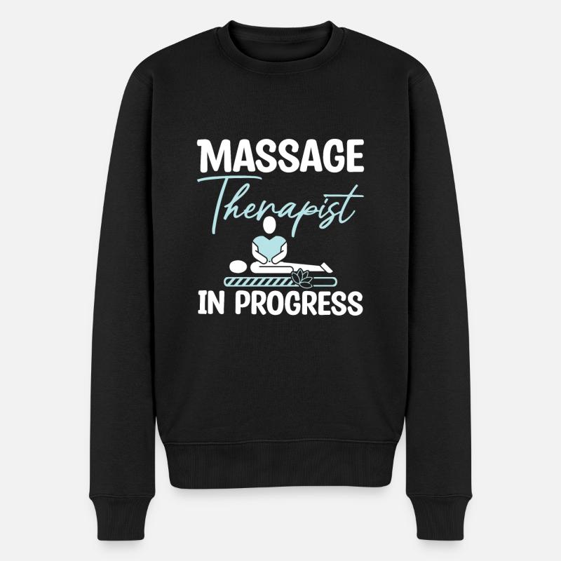 Massage therapist in progress - Männer Premium Bio Pullover - Schwarz