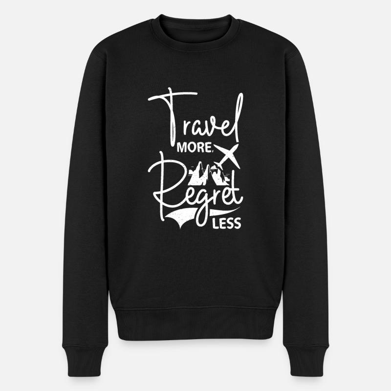 Voyagez moins regretté - Pull Premium bio Homme - noir