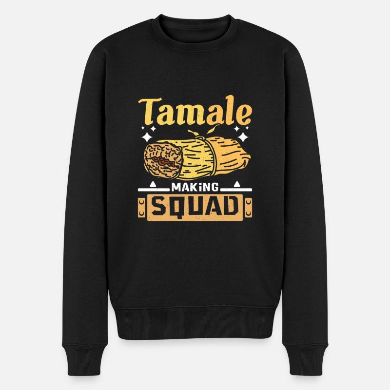 Tamales making squad - Männer Premium Bio Pullover - Schwarz