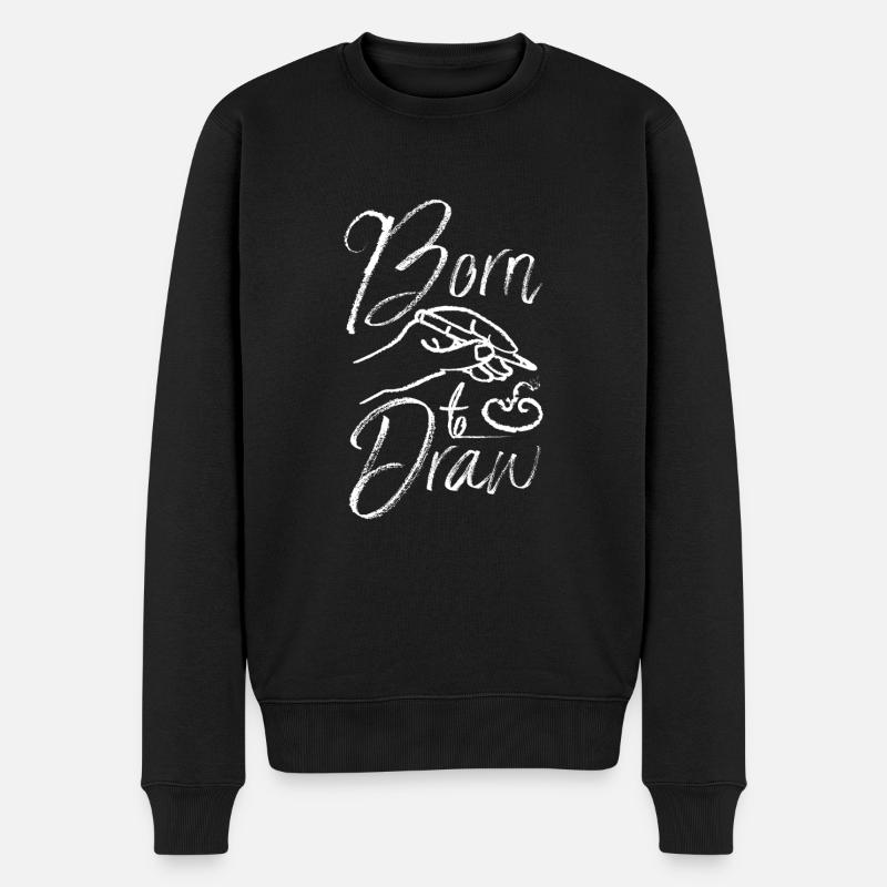 Né pour dessiner - Pull Premium bio Homme - noir