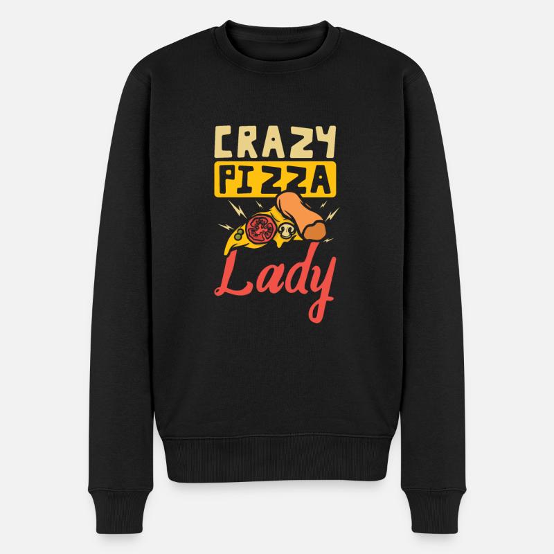 Pizza dame folle - Pull Premium bio Homme - noir