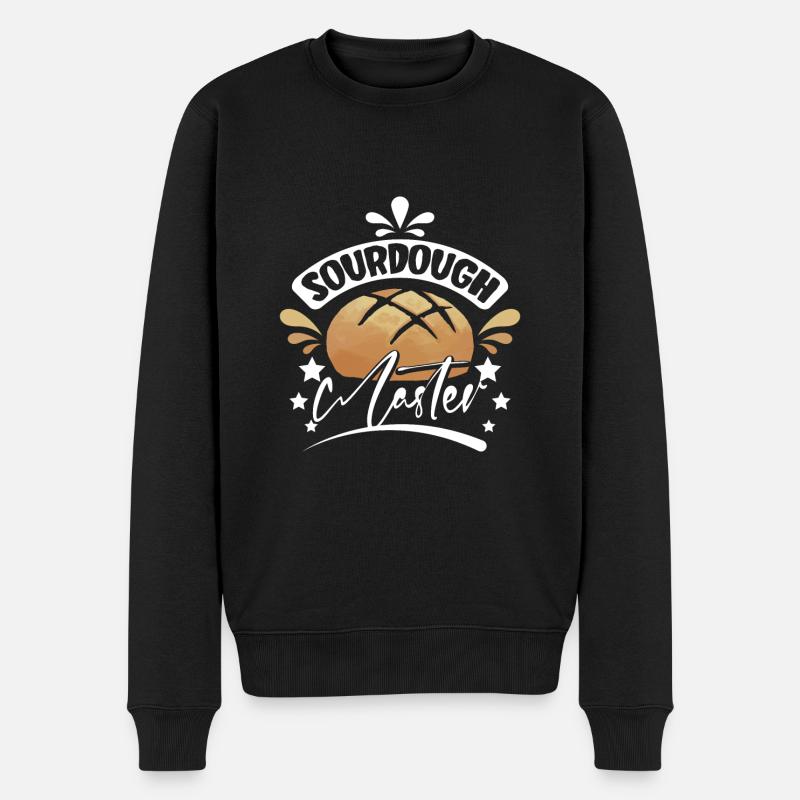 Baking bread sourdough master - Männer Premium Bio Pullover - Schwarz