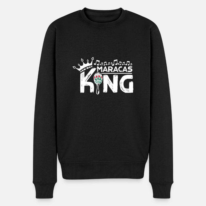 Boy Maracas King - Männer Premium Bio Pullover - Schwarz