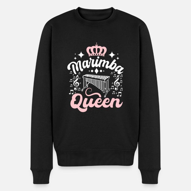 Marimba queen - Männer Premium Bio Pullover - Schwarz