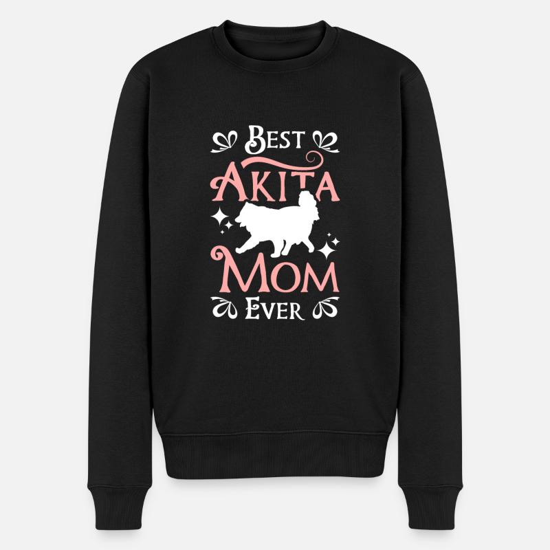 Best Akita mom ever - Männer Premium Bio Pullover - Schwarz