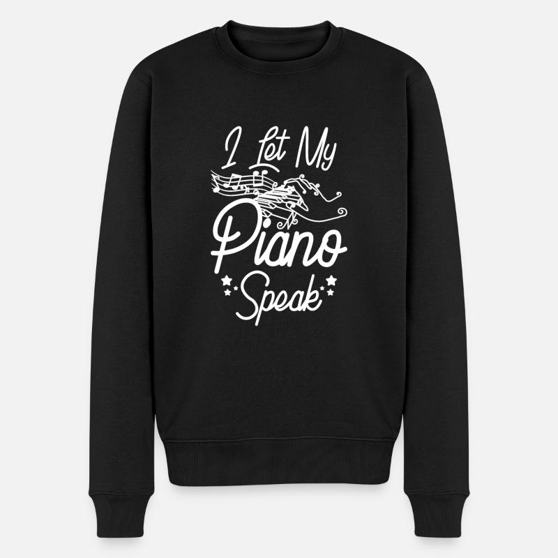 Je laisse parler mon piano - Pull Premium bio Homme - noir