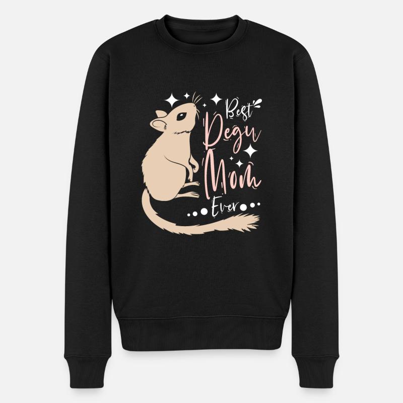 Best degu mom ever - Männer Premium Bio Pullover - Schwarz