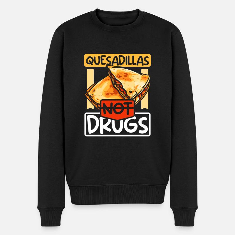 Les quesadillas, pas de drogues - Pull Premium bio Homme - noir