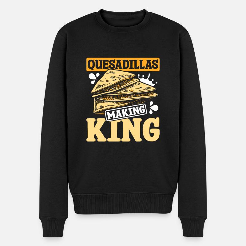 Quesadillas King - Männer Premium Bio Pullover - Schwarz