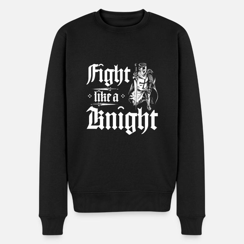 Combattez comme un chevalier - Pull Premium bio Homme - noir