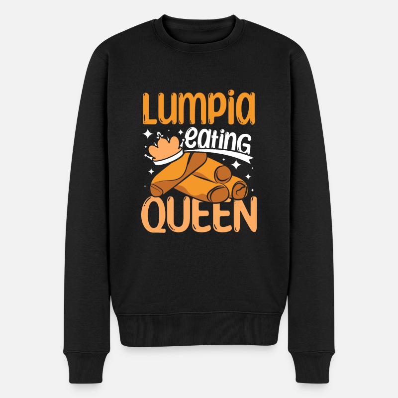 Lumpia mangeant la reine - Pull Premium bio Homme - noir