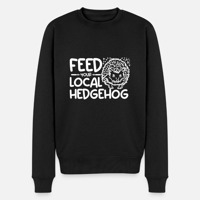 Feed your local hedgehog - Männer Premium Bio Pullover - Schwarz