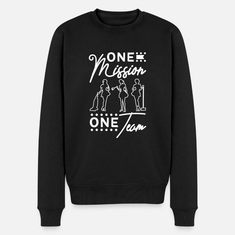Entretien ménager, une mission, une équipe - Pull Premium bio Homme - noir