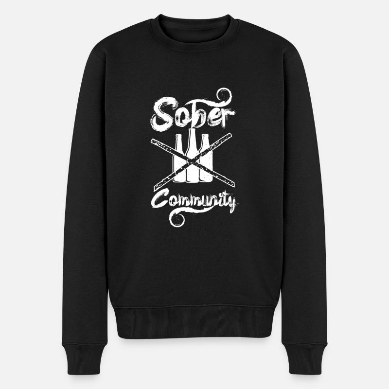 Sobriety Sober Community - Männer Premium Bio Pullover - Schwarz